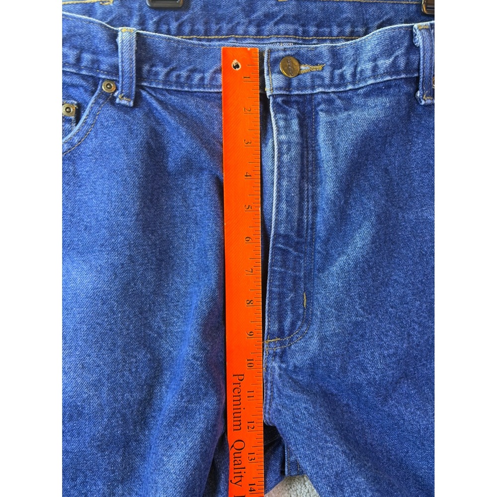 Carhartt B187 DST Loose Fit Jeans Mens 42x32 Blue Denim Workwear Pants - Picture 6 of 8